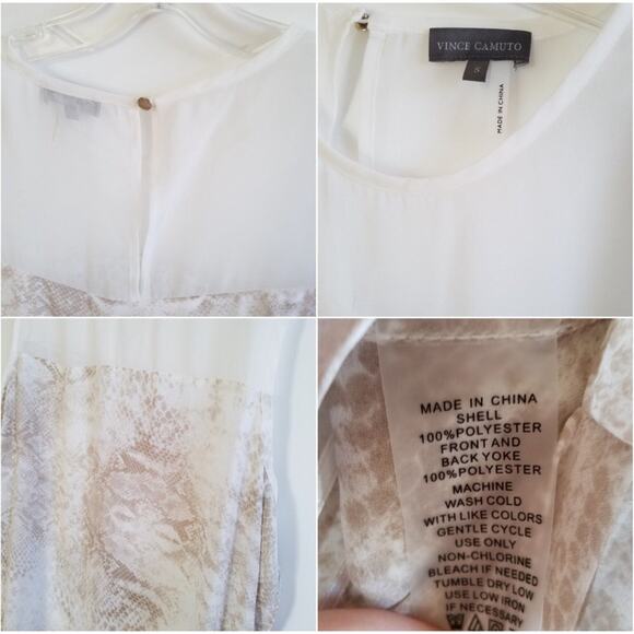 NWT Vince Camuto Printed Sleeveless Tank - Picture 3 of 3